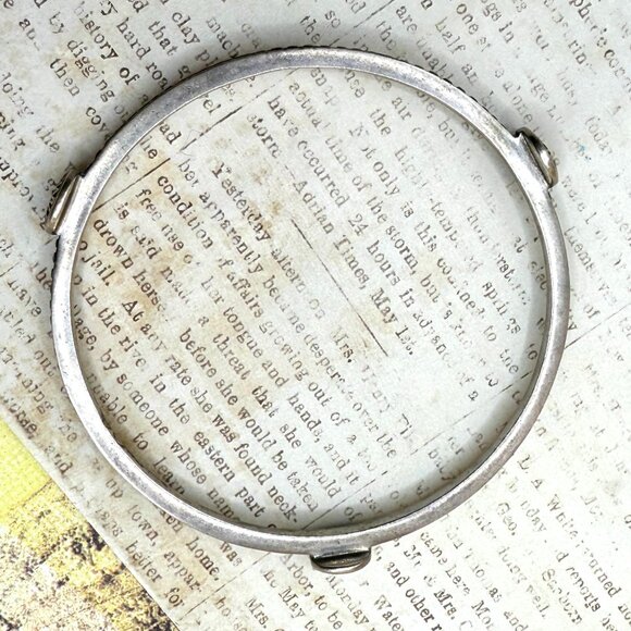 Harley-Davidson Silver Bangle Bracelet Studded With Logo Biker Jewelry Marked - Picture 7 of 15